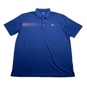 Masters Tech Polo Shirt Mens XL Blue Golf Performance